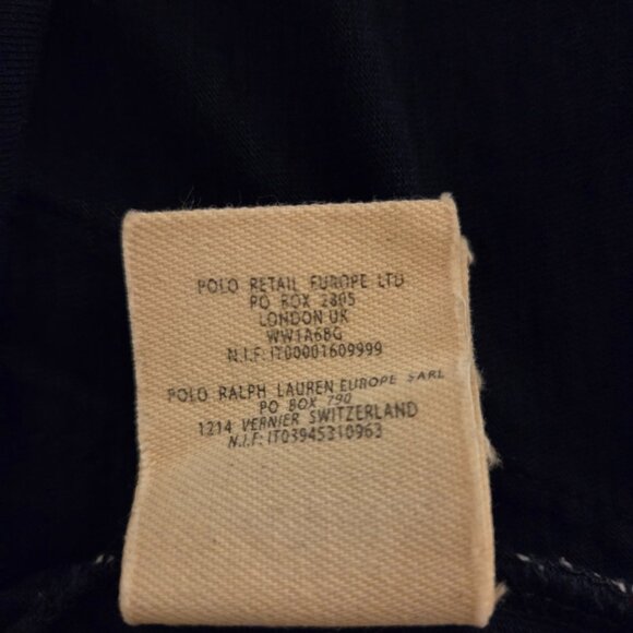 Vtg Rugby Ralph Lauren 2004 S/S Shirt Mens L Navy Blue Big R Cricket Preppy Y2K - Picture 8 of 10